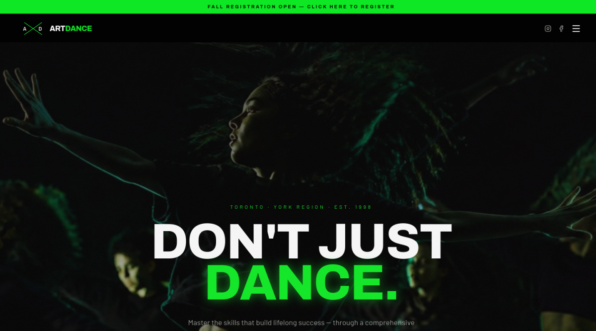 Elite Danceworx actual website