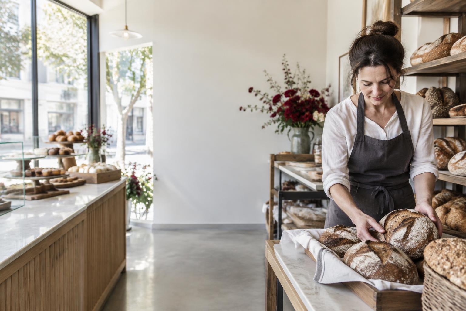 Illustrative small-business owner at work
